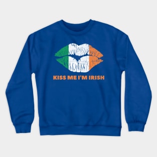 kiss me i,m irish pride lips Crewneck Sweatshirt